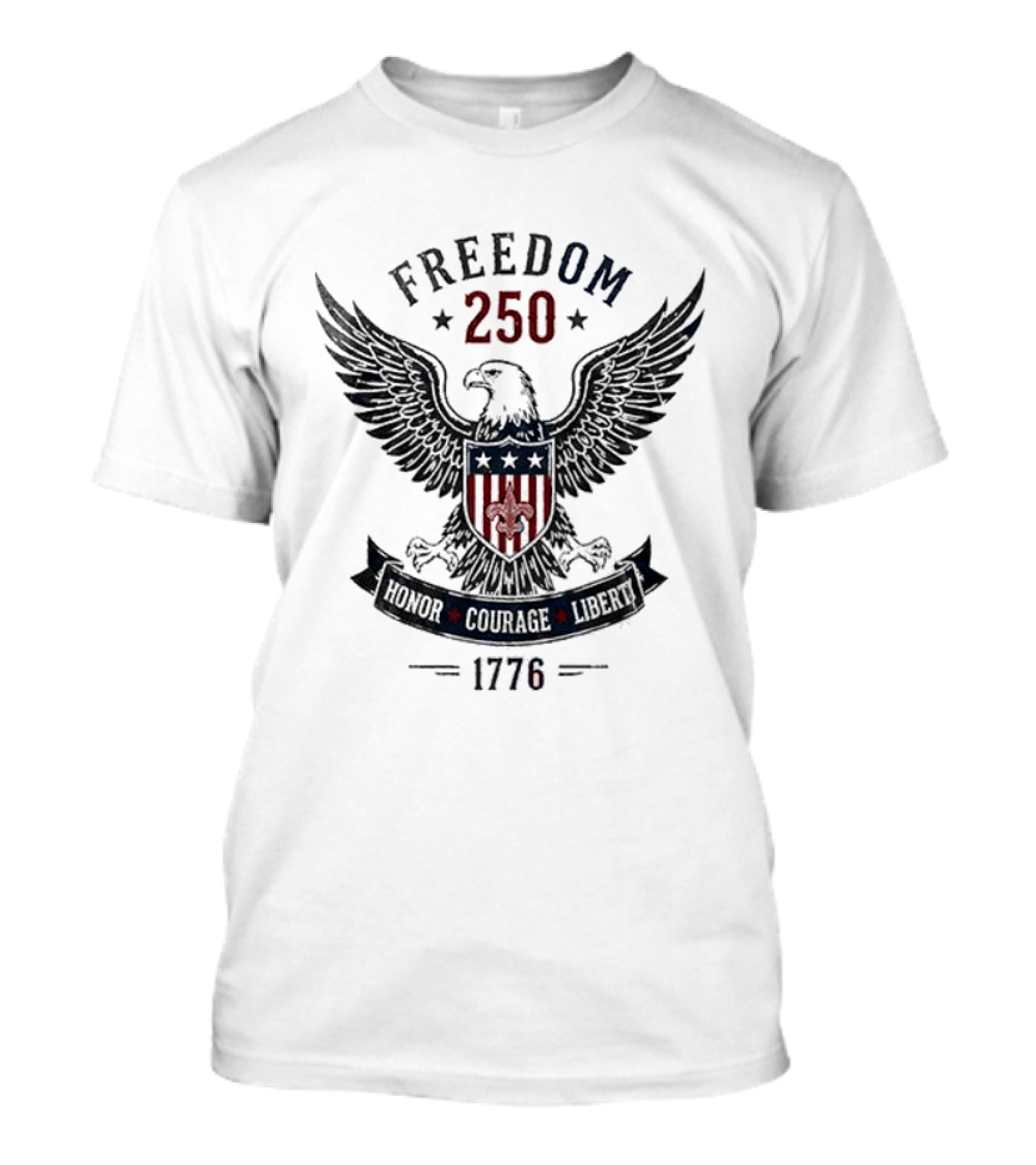 New Orleans Saints Freedom 250 Honor Courage Liberty United We Stand 1776 Eagle T-Shirt