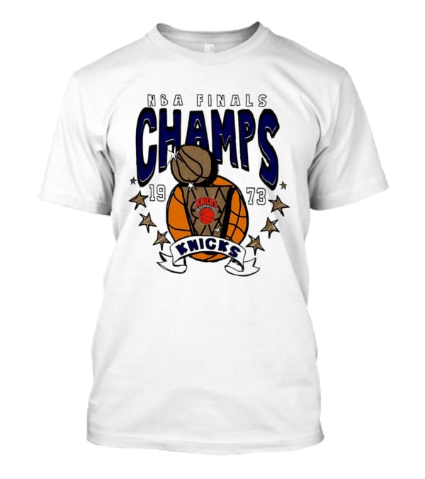New York Knicks NBA Finals Champs 1973 Basketball Victory T-Shirt