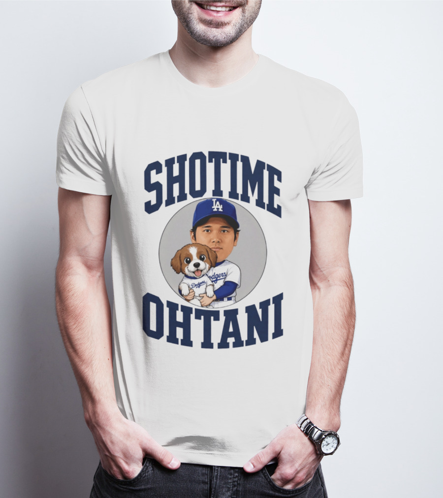 ShoTime Ohtani Los Angeles Dodgers Player With Dog T-Shirt