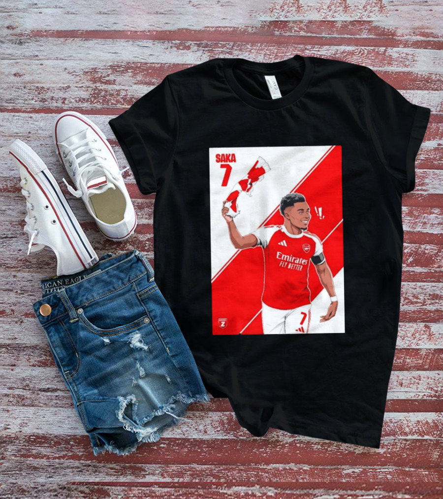 Arsenal F.C. Bukayo Saka 7 Starboy Emirates Fly Better T-Shirt