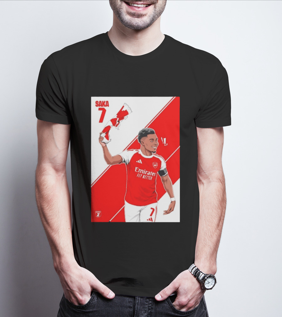 Arsenal F.C. Bukayo Saka 7 Starboy Emirates Fly Better T-Shirt