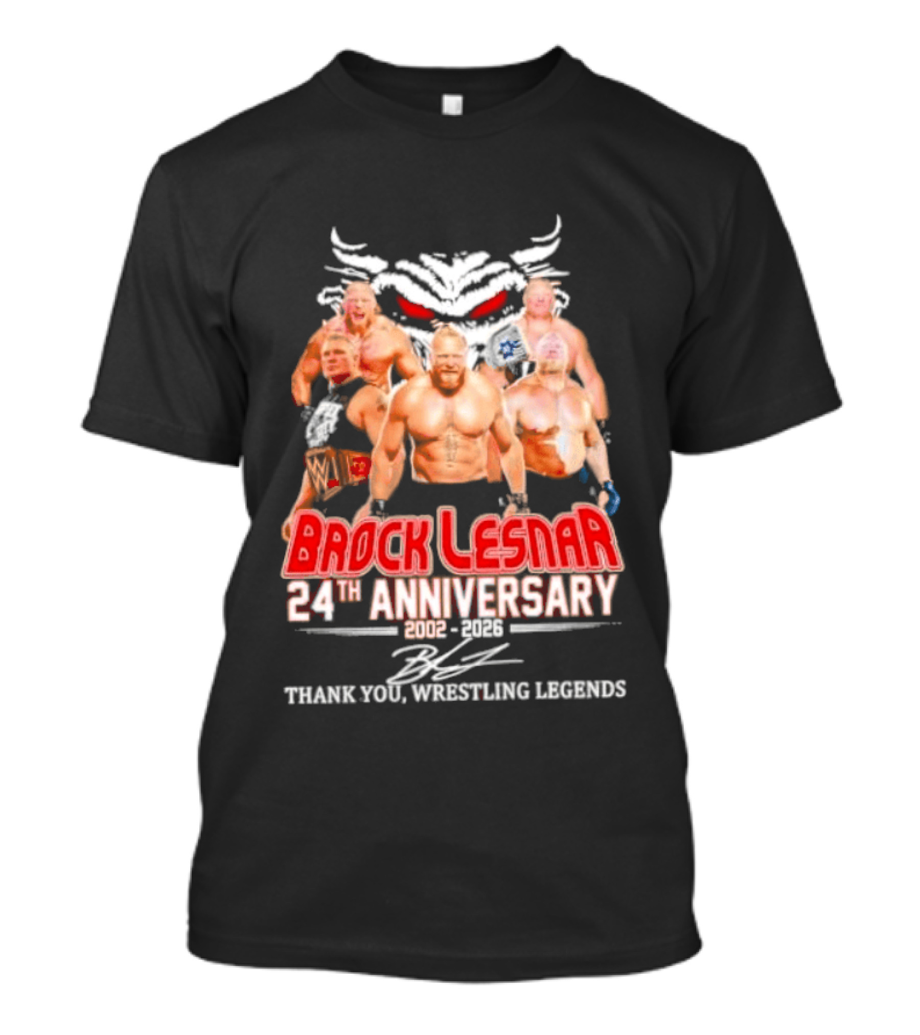 Brock Lesnar 24th Anniversary 2002 2026 Thank You Wrestling Legends T-Shirt