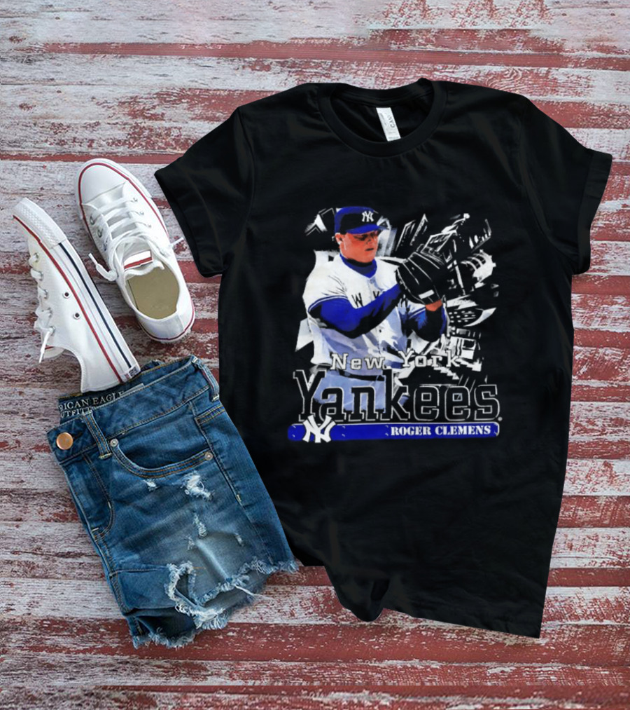 Yankees Roger Clemens Pitcher Artwork Classic Baseball T-Shirt