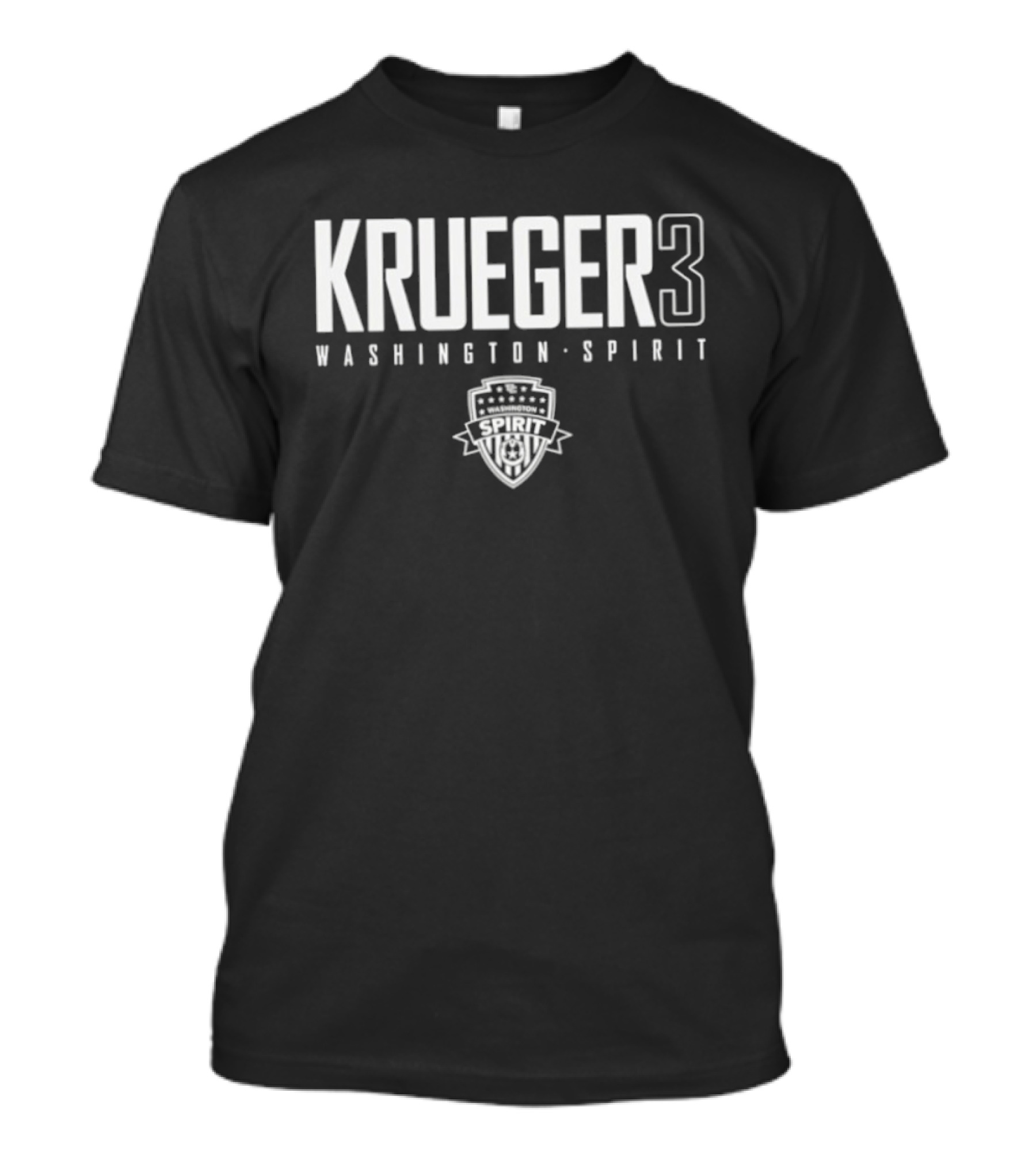 Krueger 3 Washington Spirit NWSL Soccer Player Name Number T-Shirt