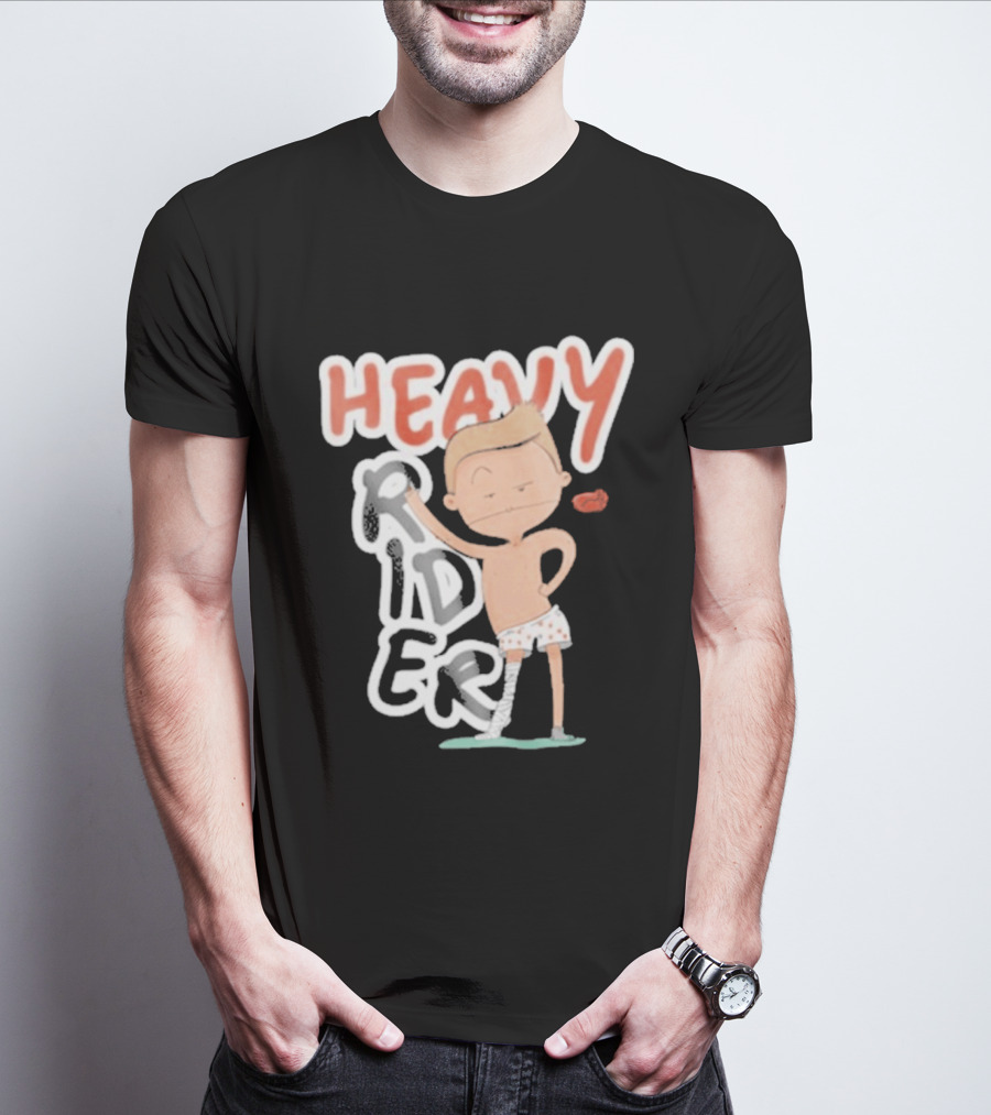 Srinivas Ganesh Heavy Rider Cartoon Character Comical Pose T-Shirt
