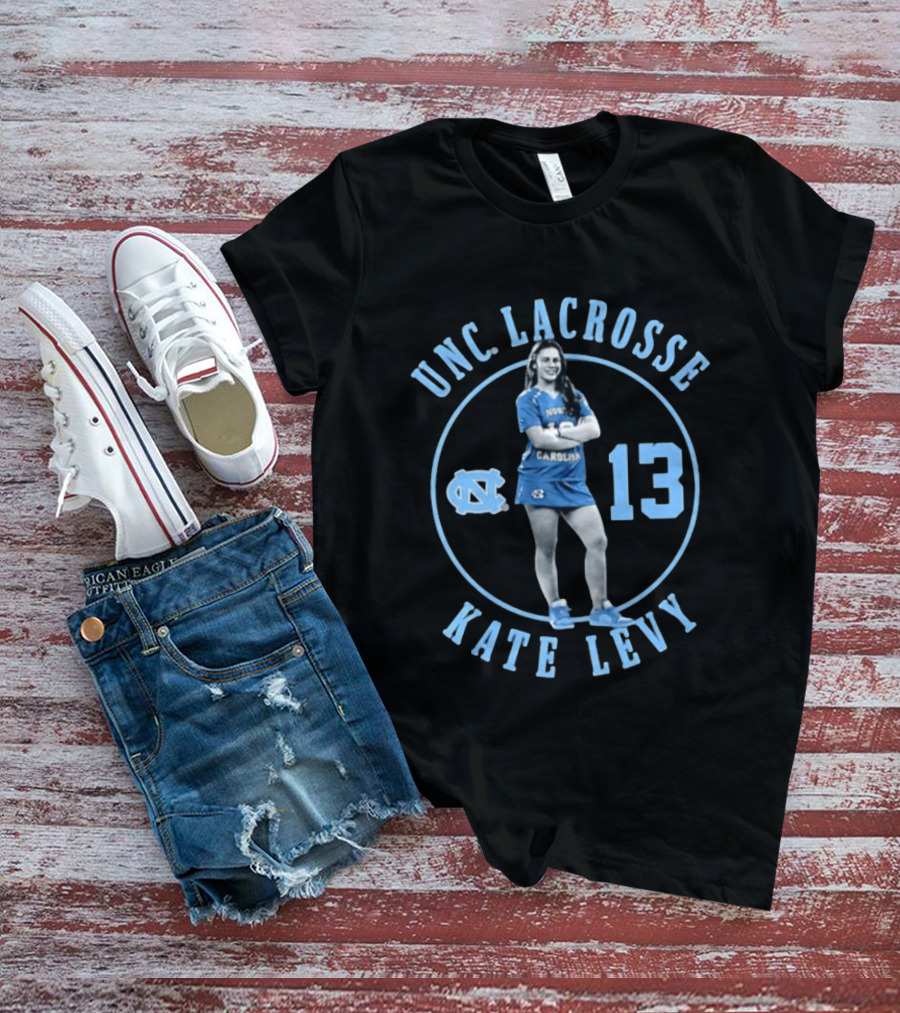 UNC Lacrosse Kate Levy 13 North Carolina Player Pose T-Shirt