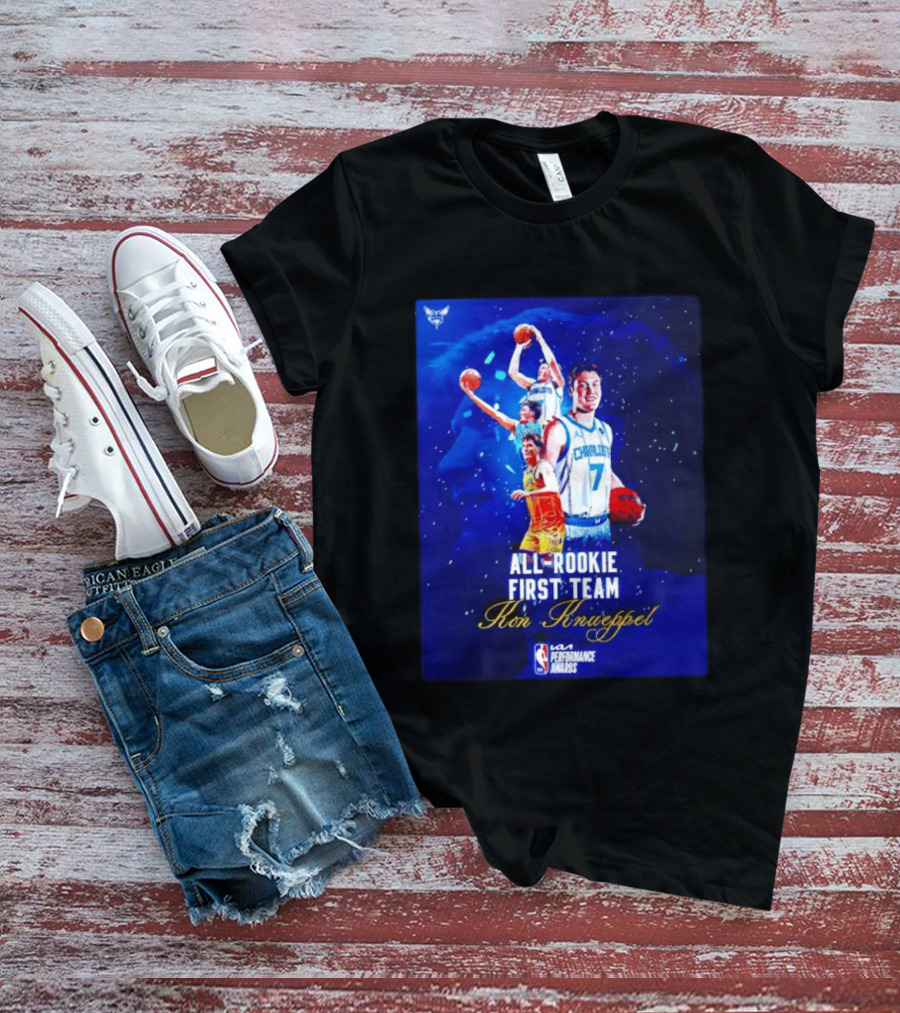 Kon Knueppel Charlotte Hornets All Rookie First Team NBA Performance Awards T-Shirt