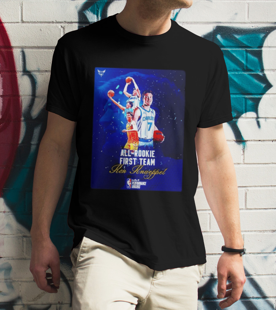 Kon Knueppel Charlotte Hornets All Rookie First Team NBA Performance Awards T-Shirt