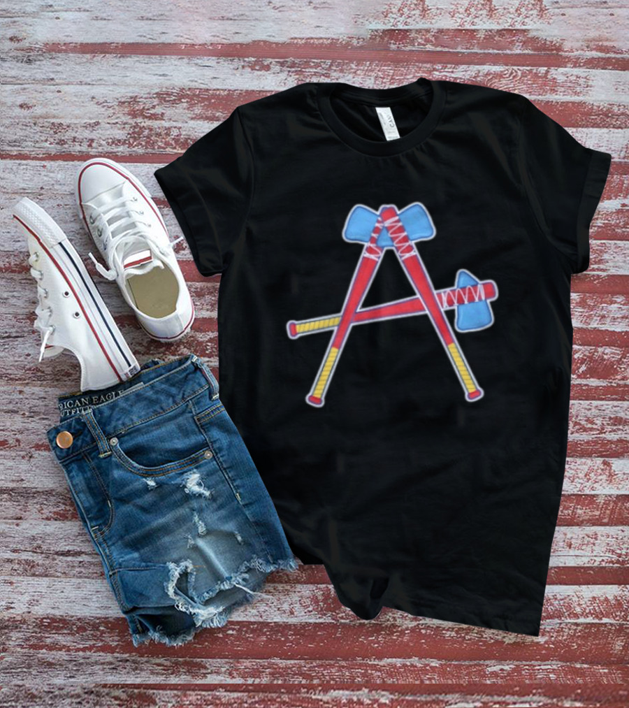 Atlanta Braves Tomahawk A Baseball T-Shirt