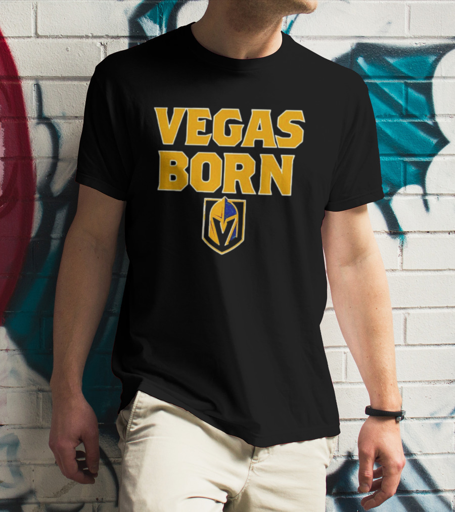 VEGAS BORN Logo Icon Golden Knights T-Shirt