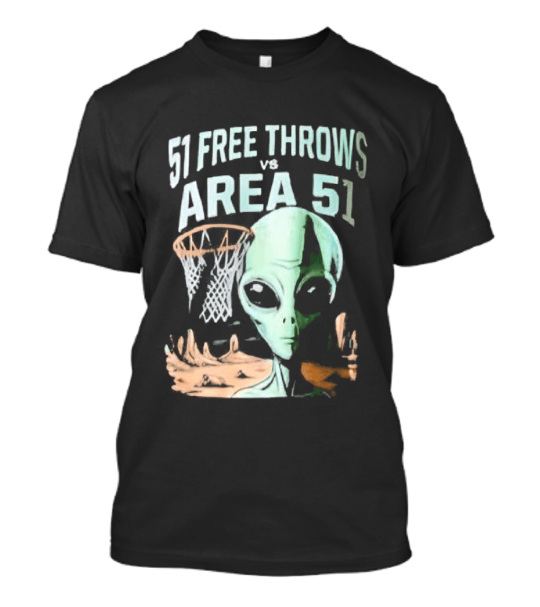 Victor Wembanyama 51 Free Throws Vs Area 51 Alien Basketball T-Shirt