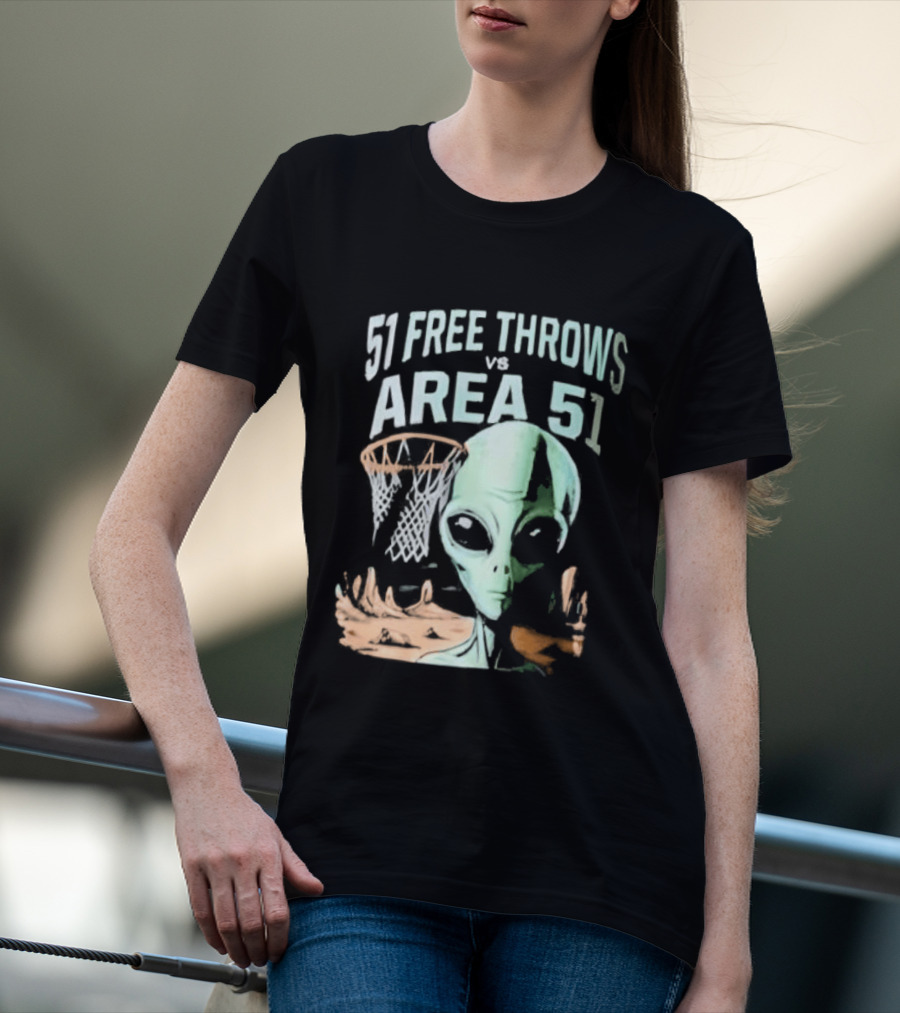 Victor Wembanyama 51 Free Throws Vs Area 51 Alien Basketball T-Shirt