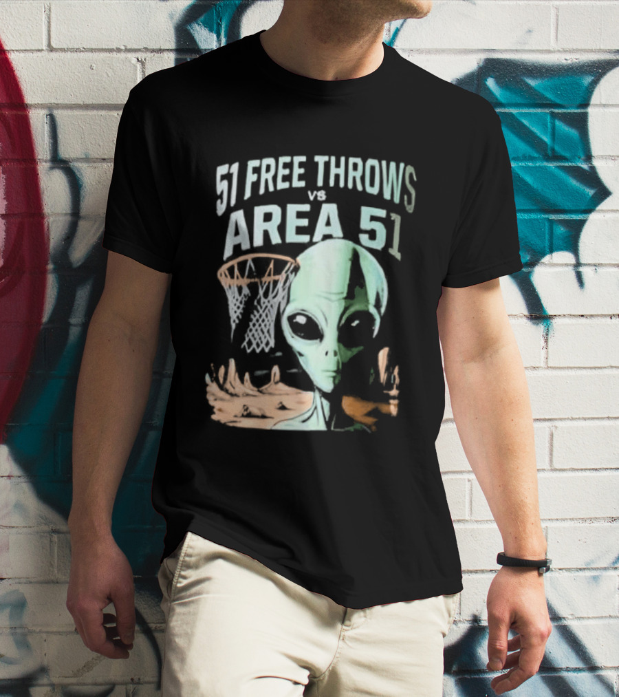 Victor Wembanyama 51 Free Throws Vs Area 51 Alien Basketball T-Shirt