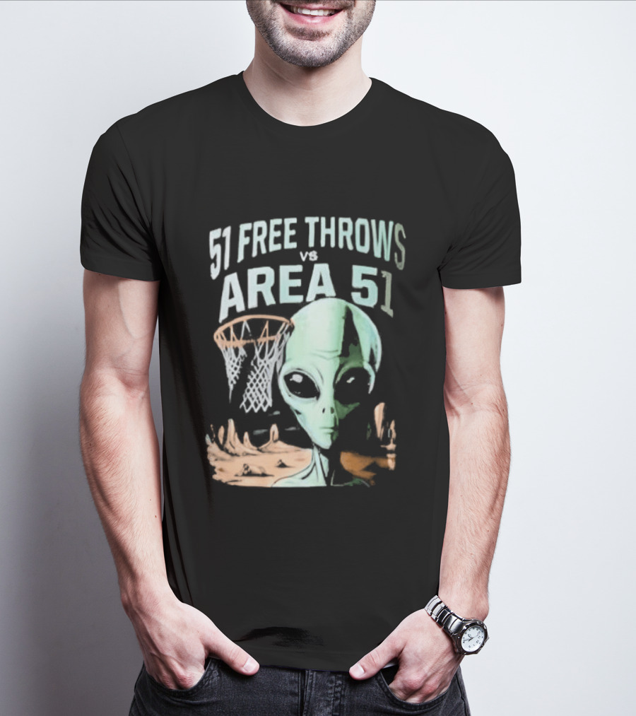 Victor Wembanyama 51 Free Throws Vs Area 51 Alien Basketball T-Shirt