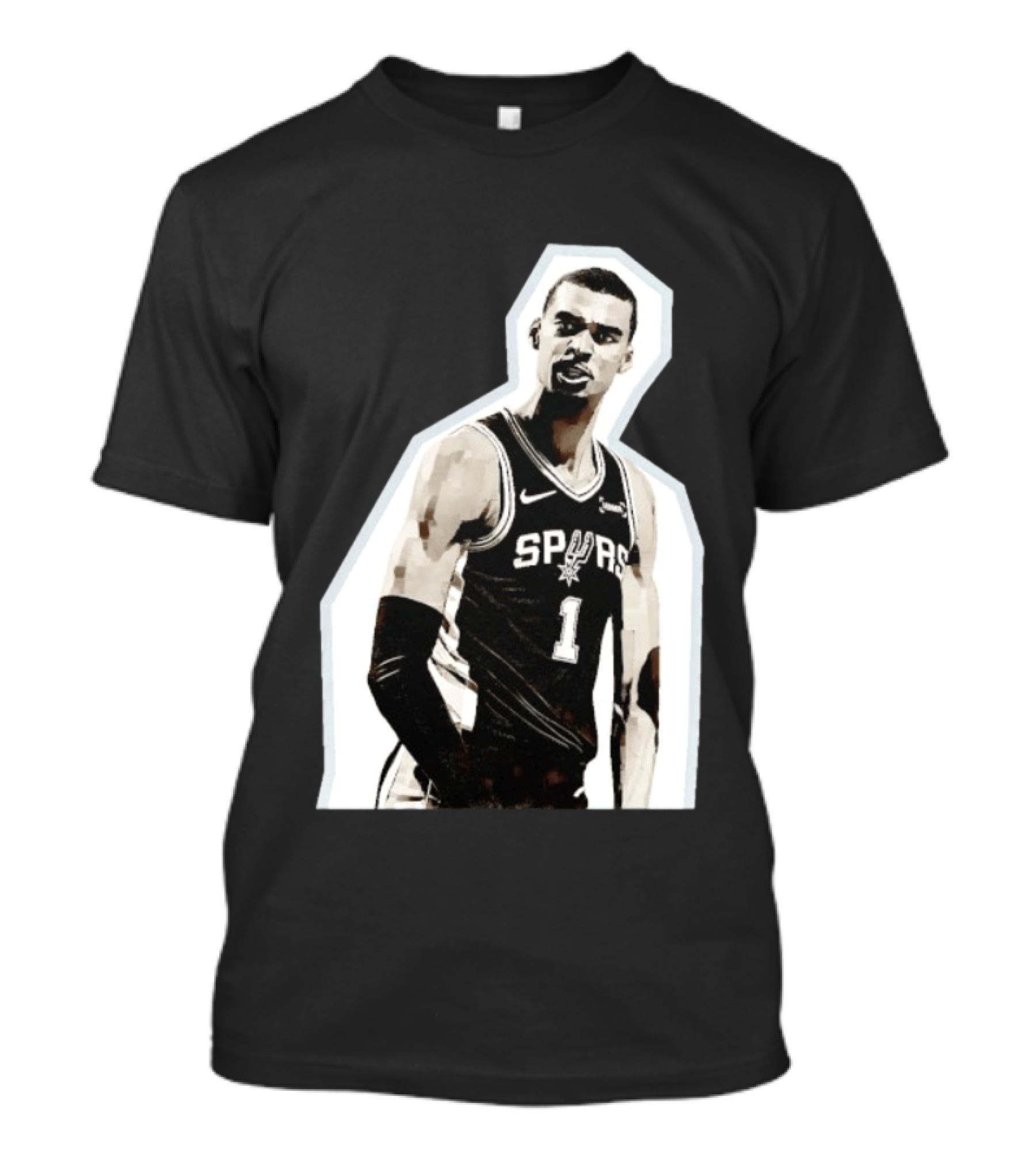 Victor Wembanyama Spurs Number 1 Basketball Jersey T-Shirt
