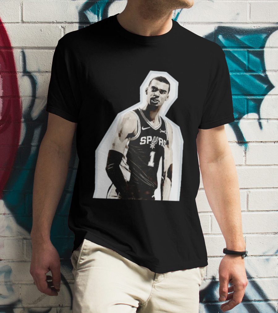 Victor Wembanyama Spurs Number 1 Basketball Jersey T-Shirt