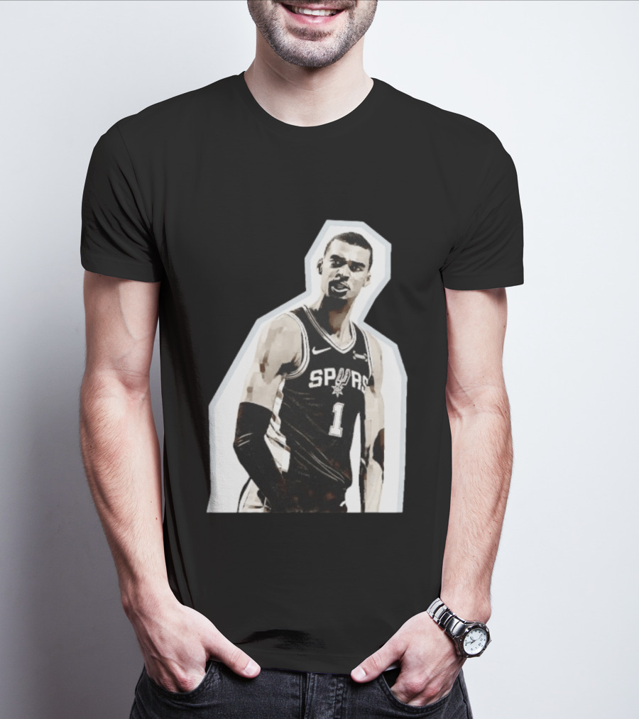 Victor Wembanyama Spurs Number 1 Basketball Jersey T-Shirt