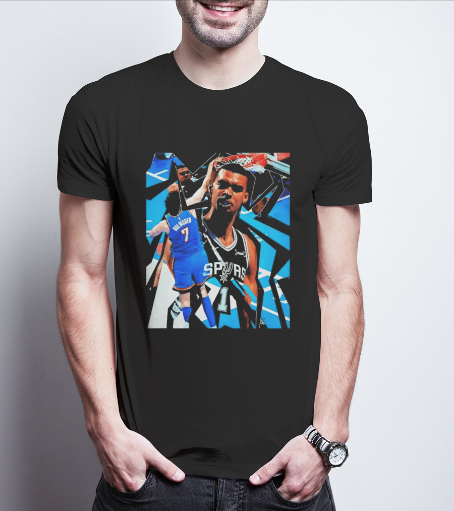 San Antonio Spurs Wembanyama Dunk Showdown With Holmgren T-Shirt