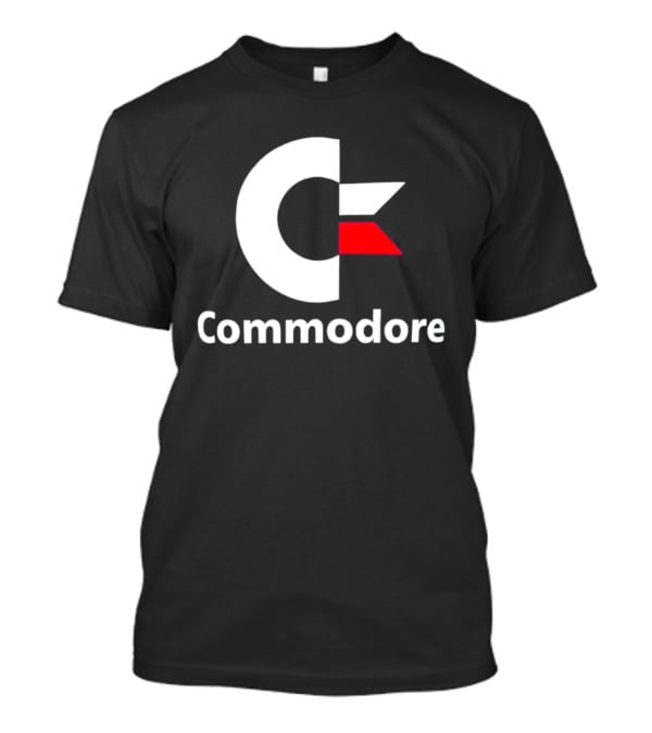Commodore C Logo Red Accent Retro Computer Brand T-Shirt