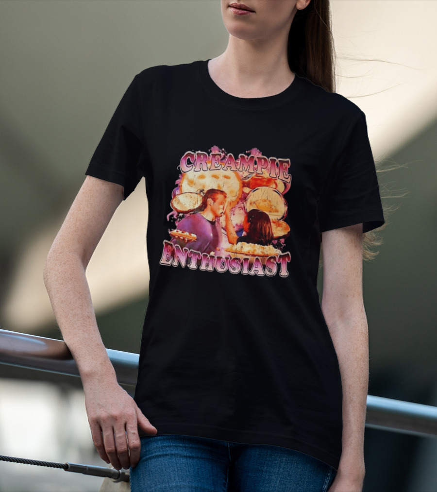 Creampie Enthusiast Dessert Fun Party Humor T-Shirt