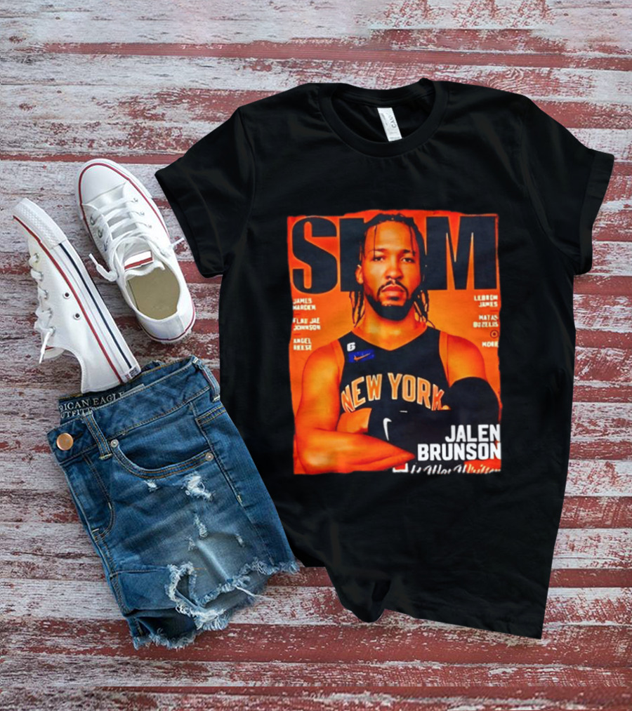Slam Magazine New York Jalen Brunson Basketball T-Shirt