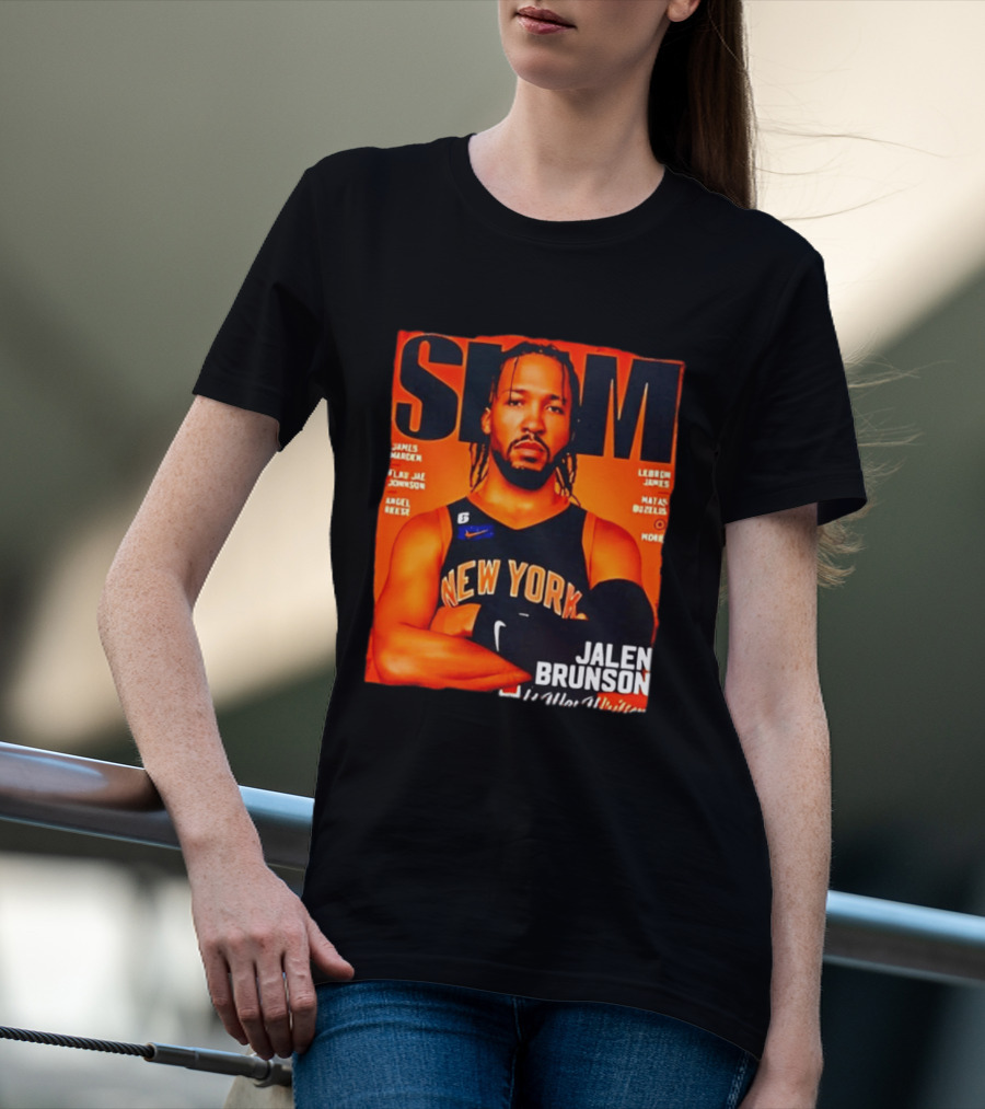 Slam Magazine New York Jalen Brunson Basketball T-Shirt