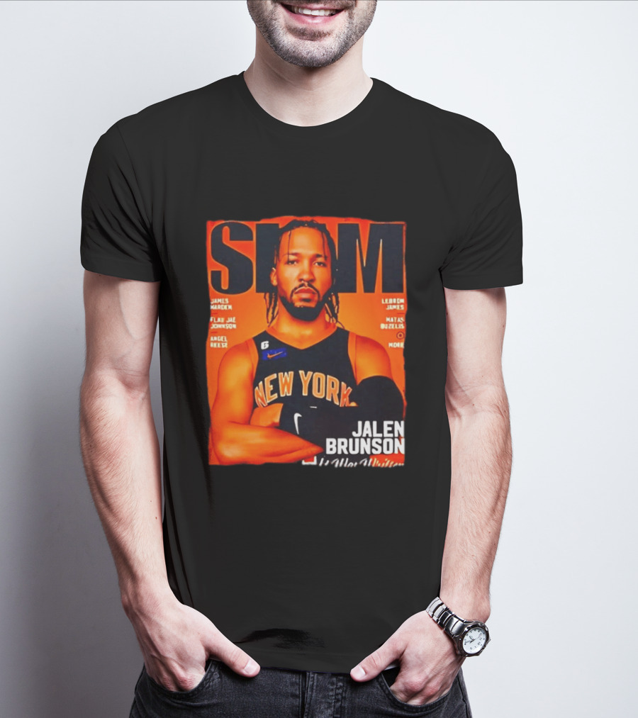 Slam Magazine New York Jalen Brunson Basketball T-Shirt