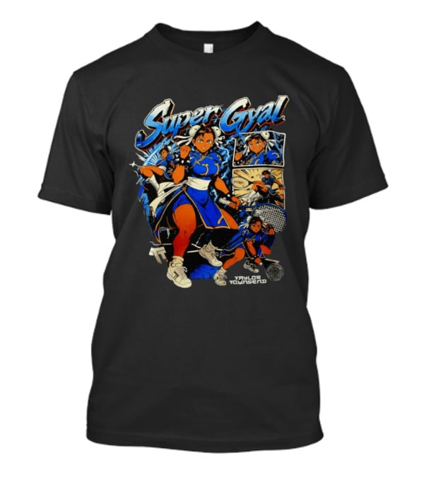 Super Gyal Chun Li Taylor Townsend Tennis Video Game T-Shirt