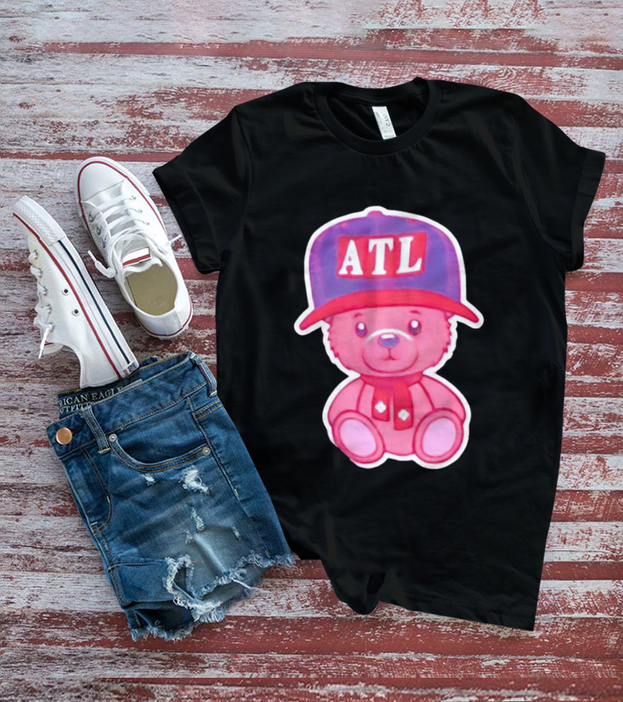 ATL Cap Teddy Bear Atlanta Braves Baseball Scarf T-Shirt