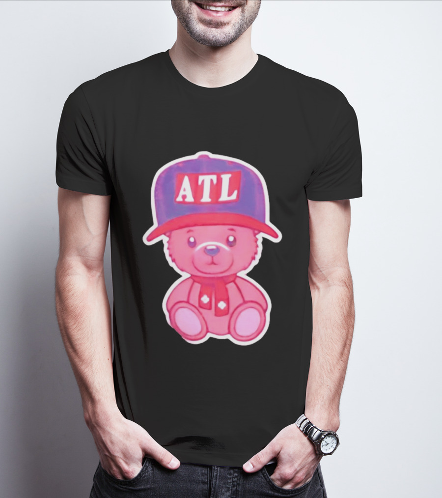 ATL Cap Teddy Bear Atlanta Braves Baseball Scarf T-Shirt