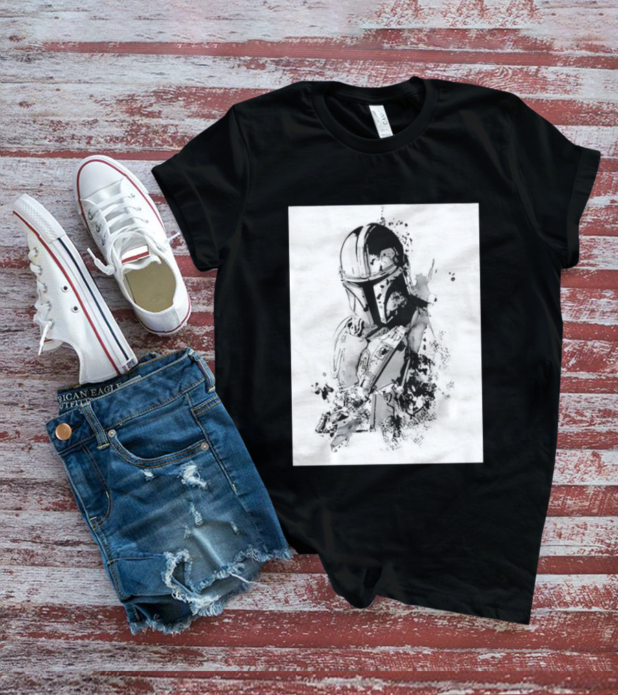 Star Wars The Mandalorian Din Djarin Bounty Hunter Beskar Armor Series T-Shirt