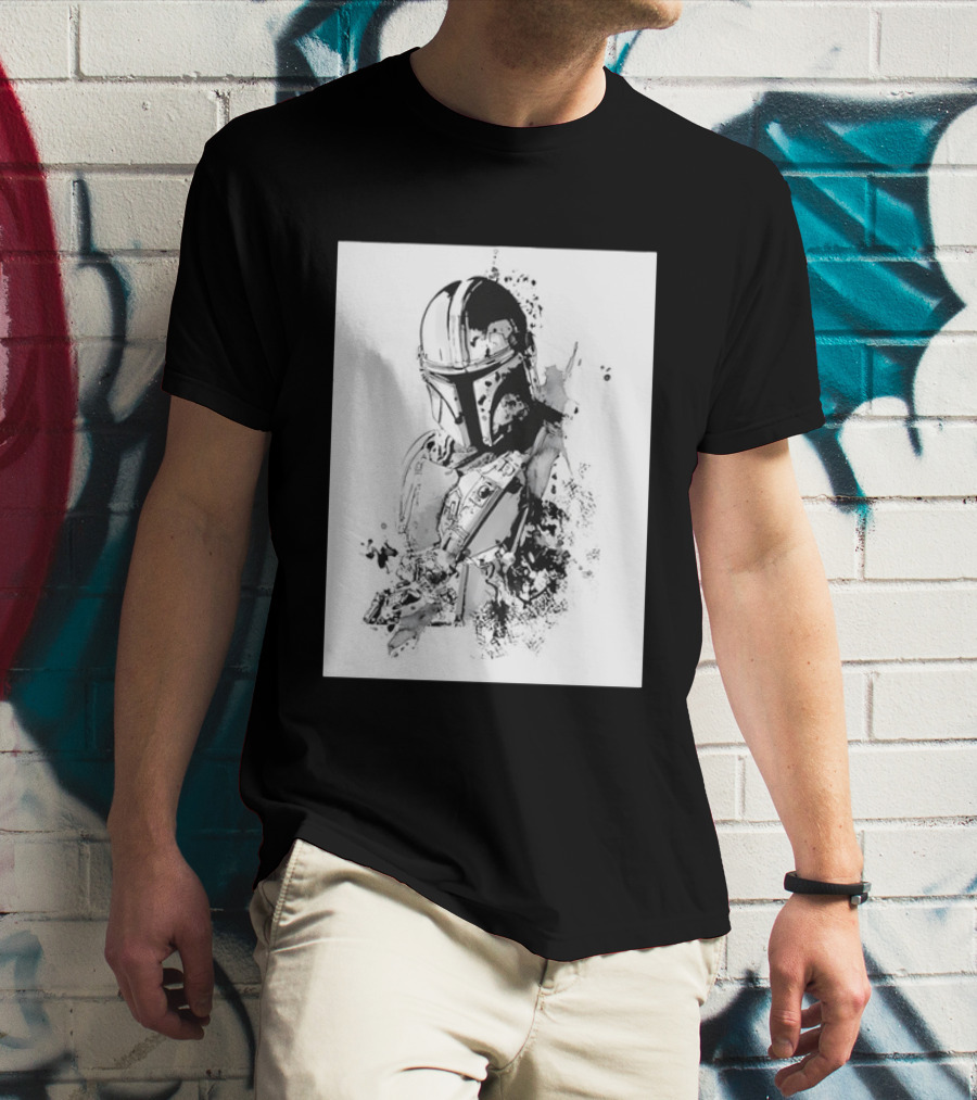 Star Wars The Mandalorian Din Djarin Bounty Hunter Beskar Armor Series T-Shirt