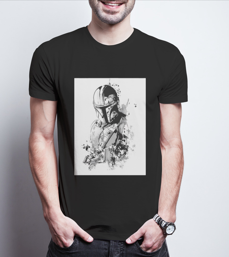 Star Wars The Mandalorian Din Djarin Bounty Hunter Beskar Armor Series T-Shirt