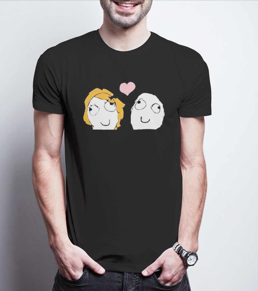 Derp Derpina Heart Rage Comic 2026 T-Shirt