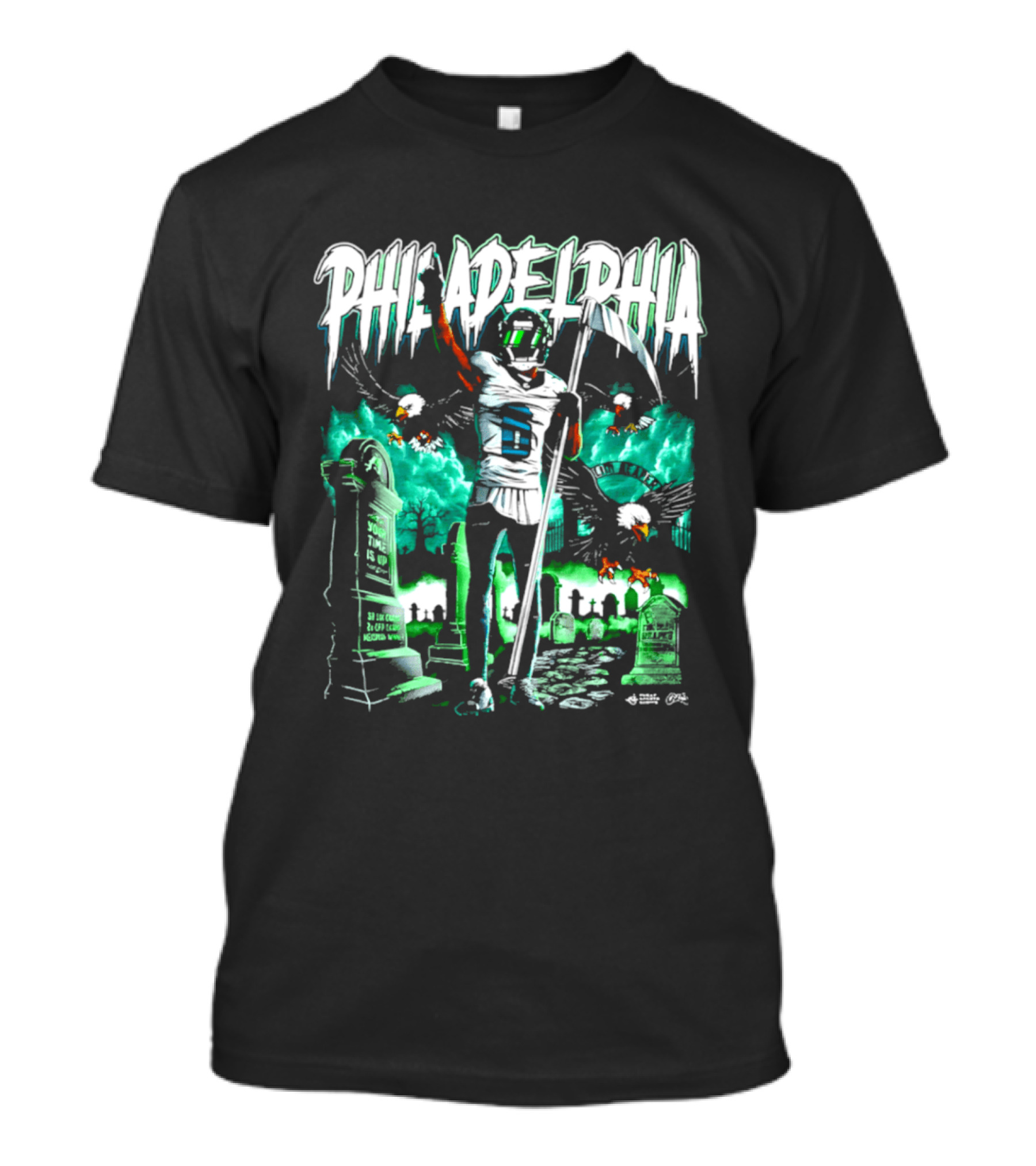 Philadelphia Eagles Smitty Graveyard Death Eagle T-Shirt