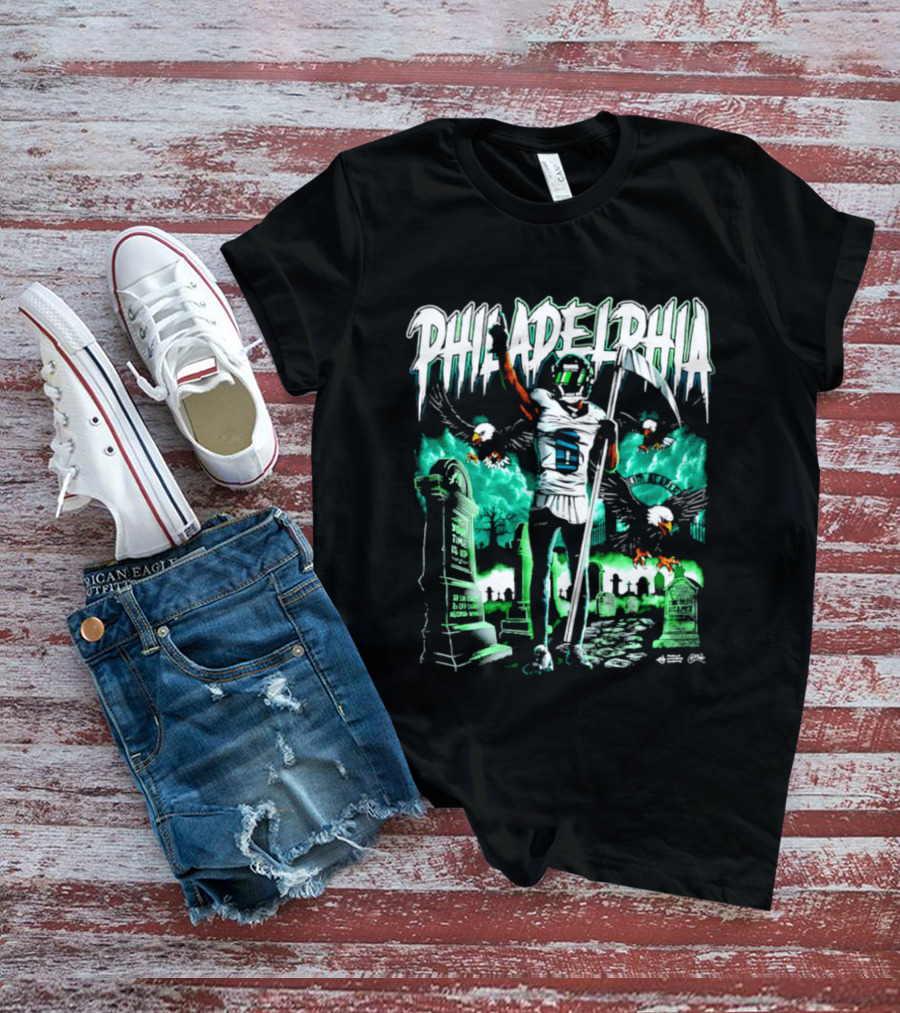 Philadelphia Eagles Smitty Graveyard Death Eagle T-Shirt