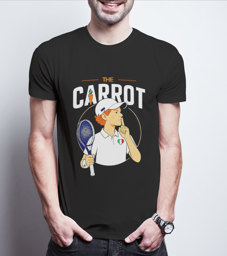 The Carrot Tennis Player Italian Flag T-Shirt