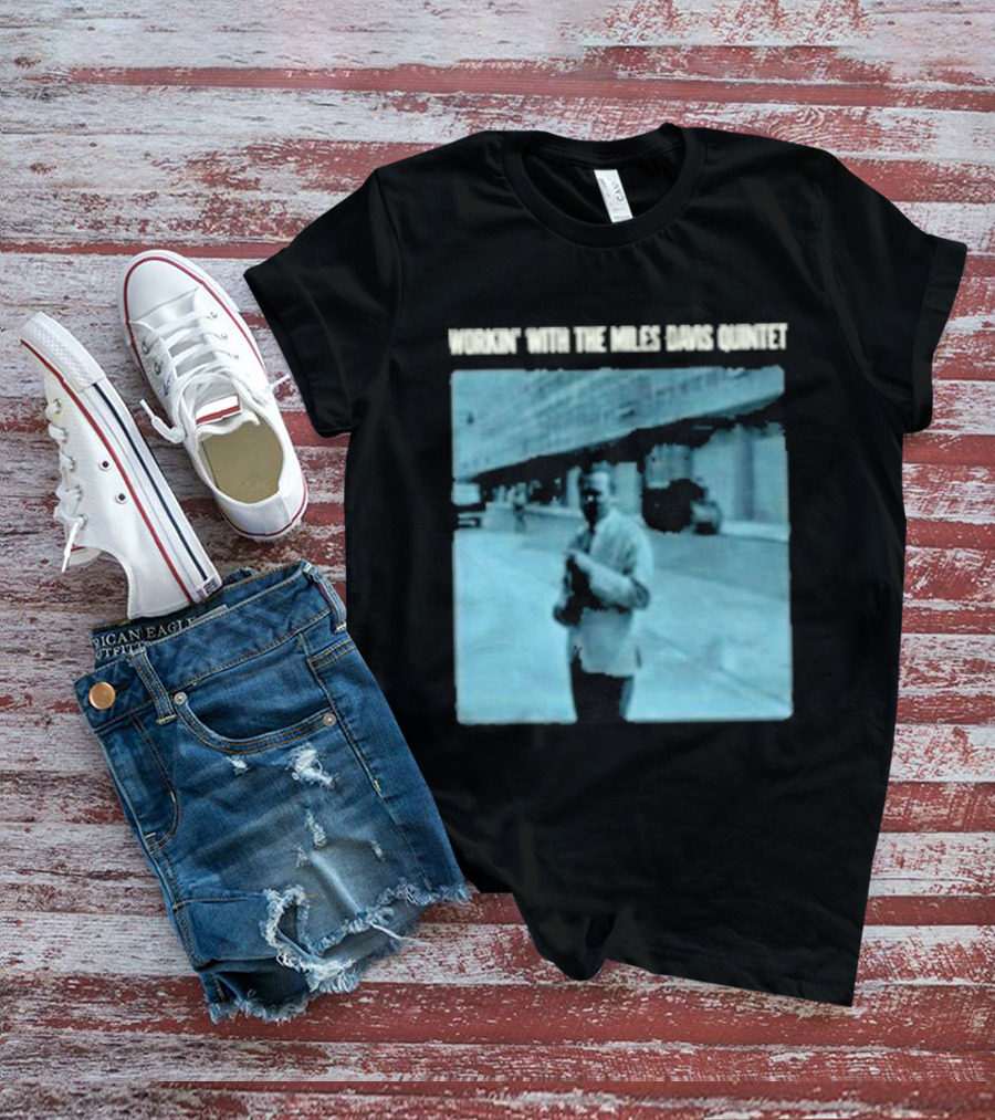 Workin' Miles Davis Quintet Blue Album Cover Streetscape T-Shirt