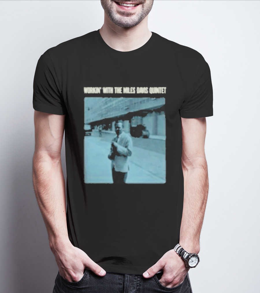 Workin' Miles Davis Quintet Blue Album Cover Streetscape T-Shirt