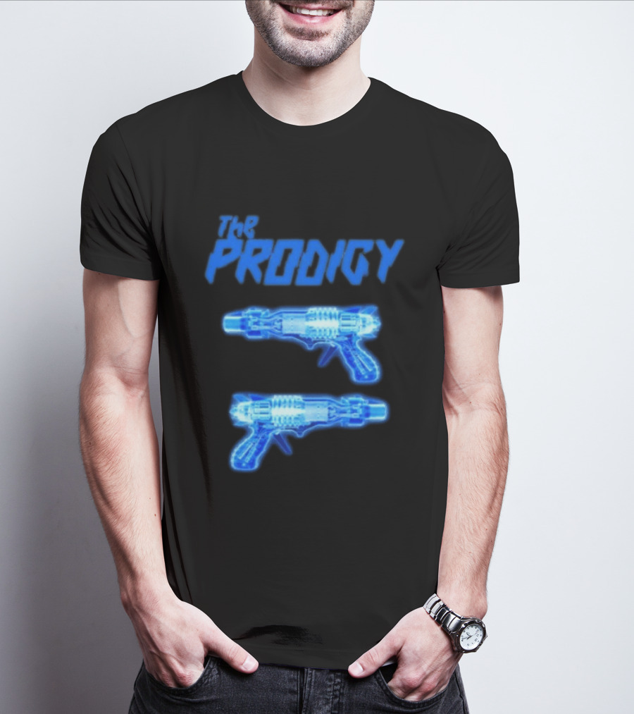 The Prodigy Raygun X Ray 26 Tour Blue Neon Guns T-Shirt