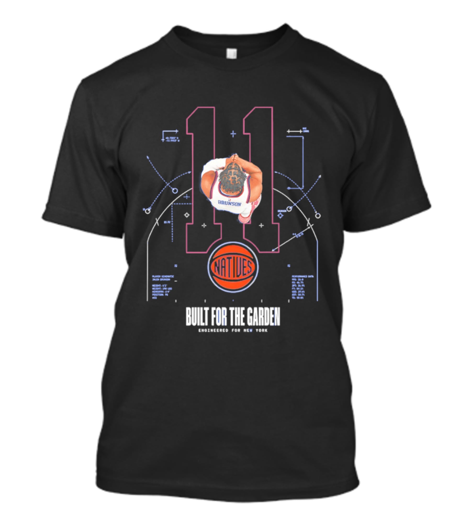 Jalen Brunson Knicks Number 11 Attitude Built For The Garden T-Shirt