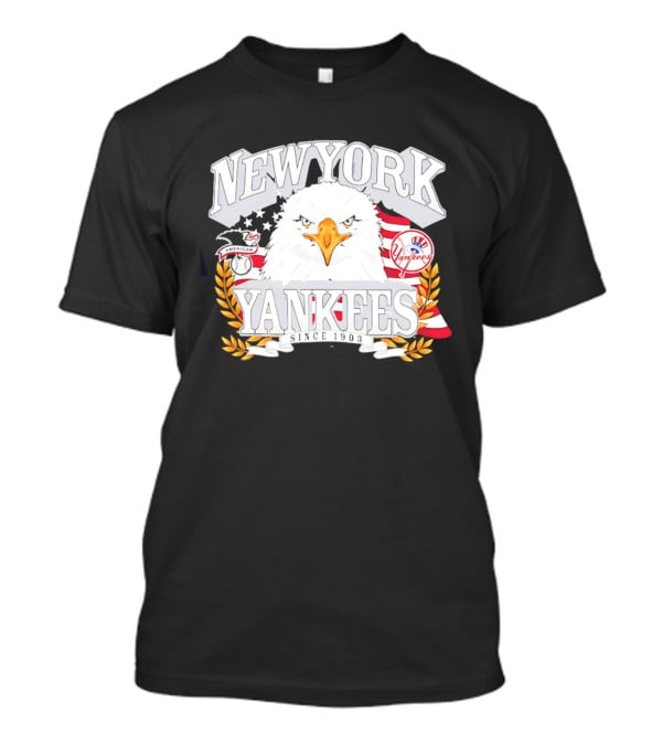 New York Yankees Americana Eagle Celebrating USA Flag With Baseball T-Shirt
