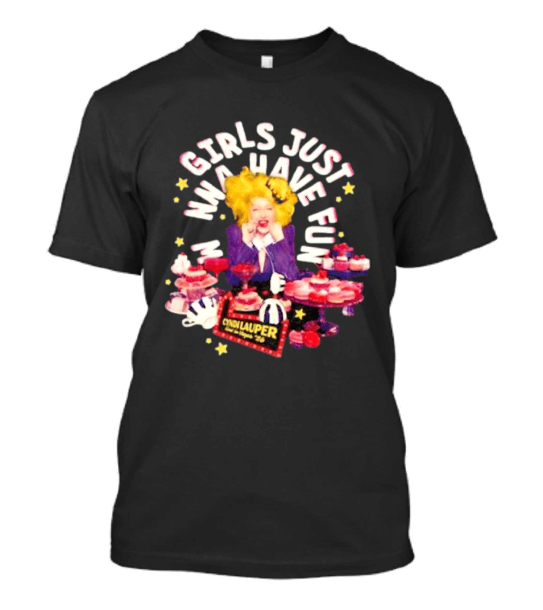 Cyndi Lauper Girls Just Wanna Have Fun Sweets Cupcake Party T-Shirt