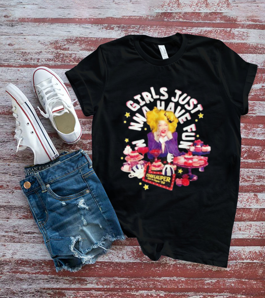 Cyndi Lauper Girls Just Wanna Have Fun Sweets Cupcake Party T-Shirt
