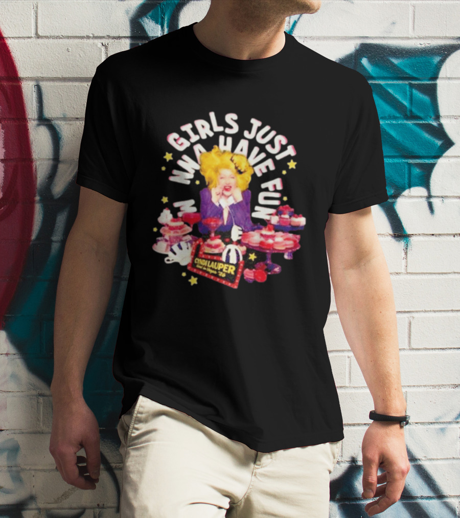 Cyndi Lauper Girls Just Wanna Have Fun Sweets Cupcake Party T-Shirt