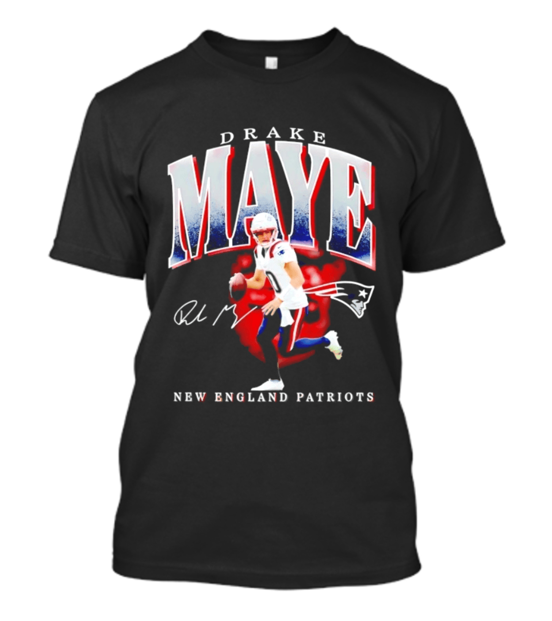Drake Maye Quarterback New England Patriots T-Shirt