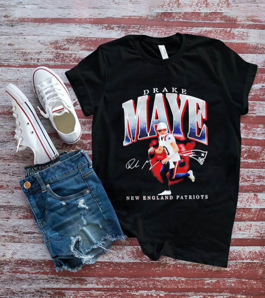 Drake Maye Quarterback New England Patriots T-Shirt
