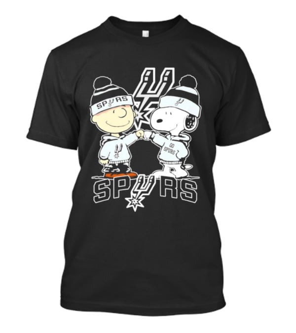 Peanuts Charlie Brown Snoopy San Antonio Spurs Fist Bump Spurs T-Shirt