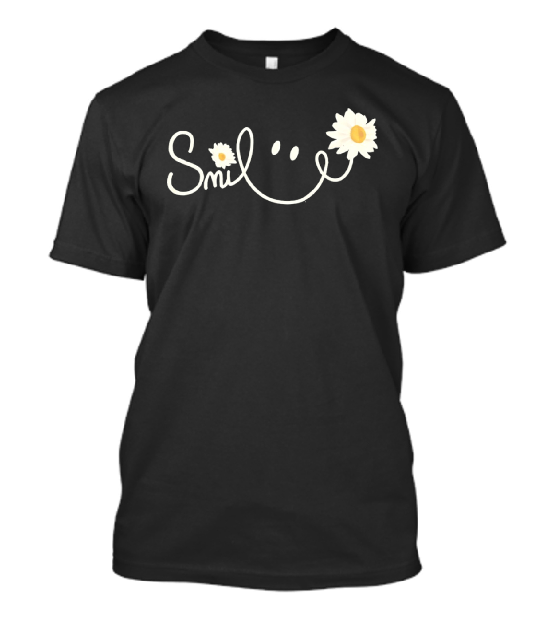 Smile Daisy Flower Icon With Happy Face T-Shirt