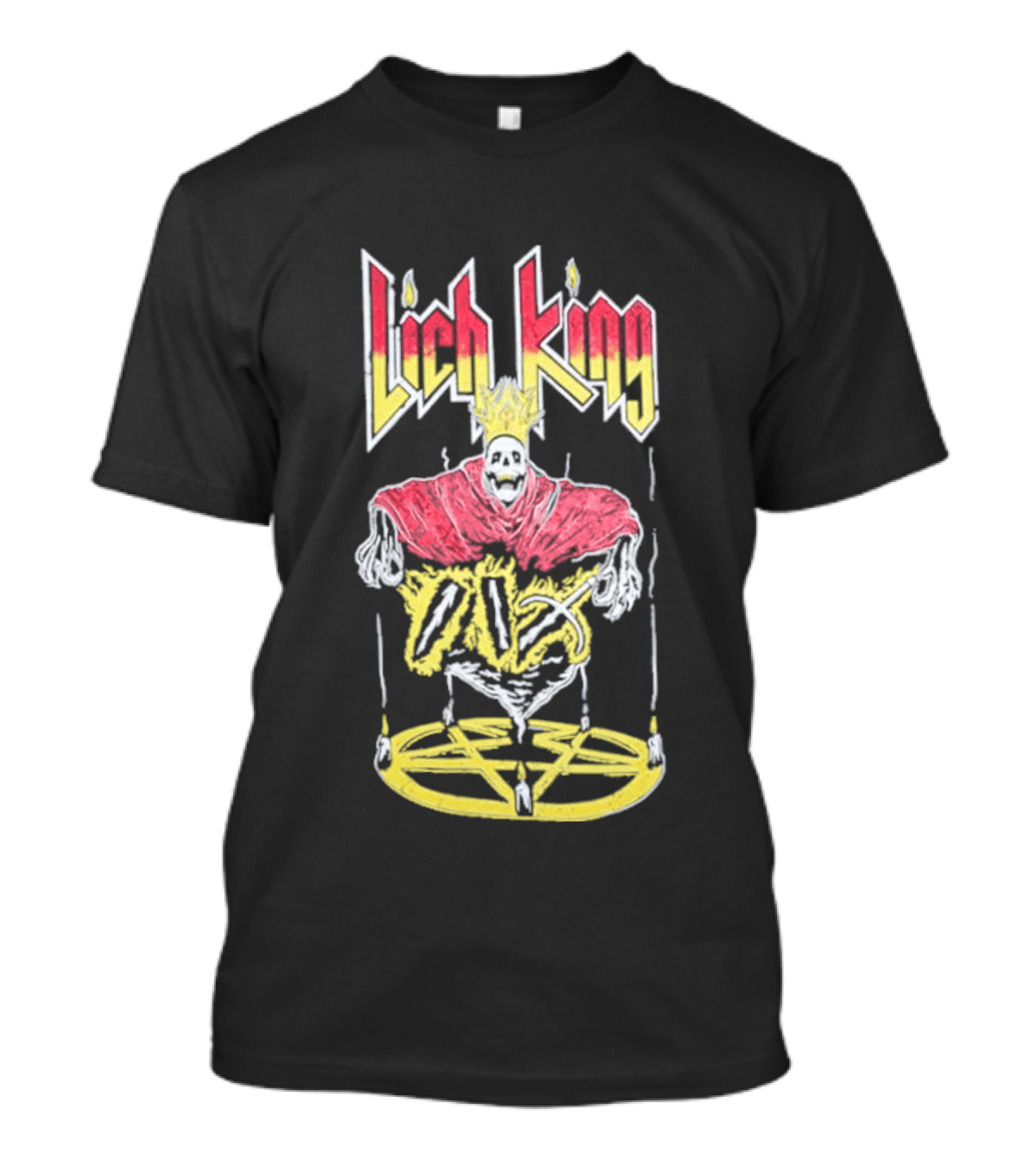 Lich King Impericon Sabbath Pentagram Skull Crown T-Shirt